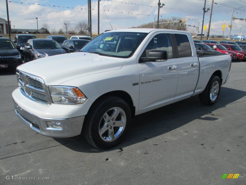 2011 Ram 1500 SLT Quad Cab 4x4 - Bright White / Dark Slate Gray/Medium Graystone photo #3