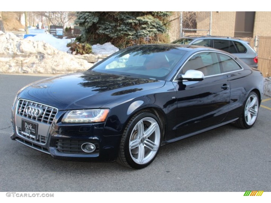 2011 S5 4.2 FSI quattro Coupe - Deep Sea Blue Pearl Effect / Black/Magma Red Silk Nappa Leather photo #6