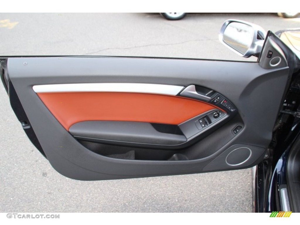 2011 S5 4.2 FSI quattro Coupe - Deep Sea Blue Pearl Effect / Black/Magma Red Silk Nappa Leather photo #8