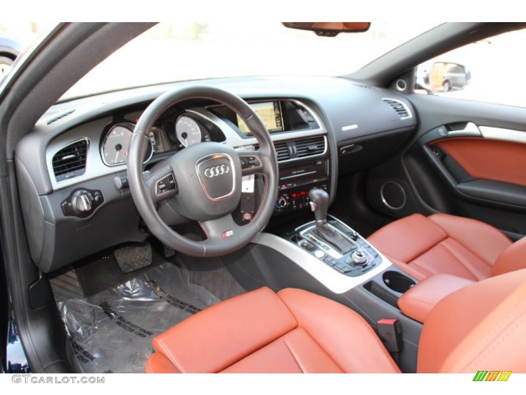 2011 S5 4.2 FSI quattro Coupe - Deep Sea Blue Pearl Effect / Black/Magma Red Silk Nappa Leather photo #10