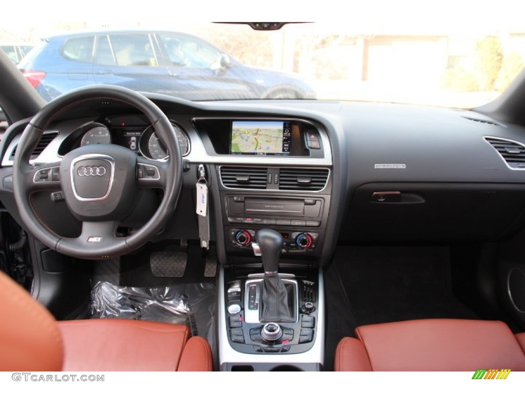 2011 S5 4.2 FSI quattro Coupe - Deep Sea Blue Pearl Effect / Black/Magma Red Silk Nappa Leather photo #13