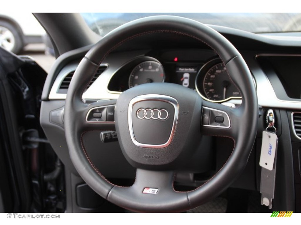 2011 S5 4.2 FSI quattro Coupe - Deep Sea Blue Pearl Effect / Black/Magma Red Silk Nappa Leather photo #16