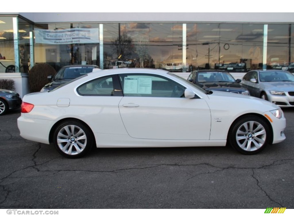 2013 3 Series 328i xDrive Coupe - Alpine White / Cream Beige photo #2