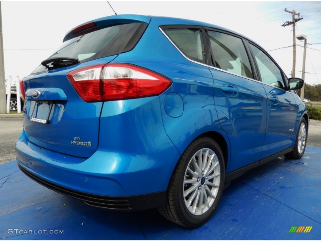 2014 C-Max Hybrid SEL - Blue Candy / Medium Light Stone photo #3