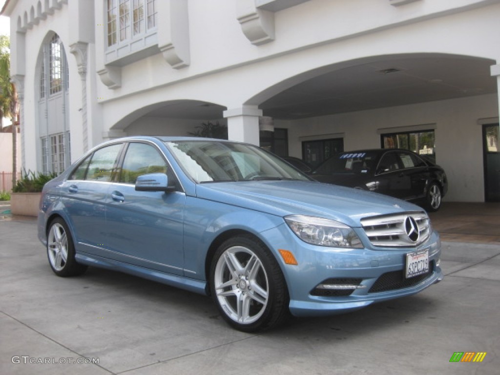 2011 C 300 Sport - Quartz Blue Metallic / Almond/Mocha photo #1