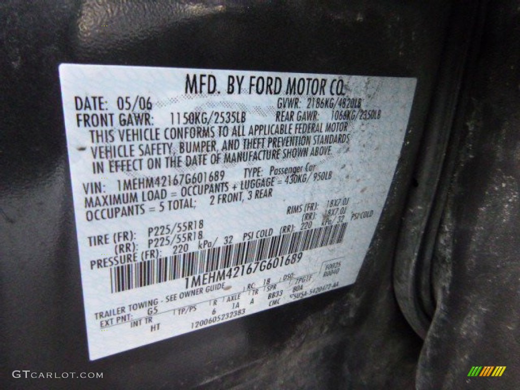 2007 Montego Premier - Black / Shale photo #14