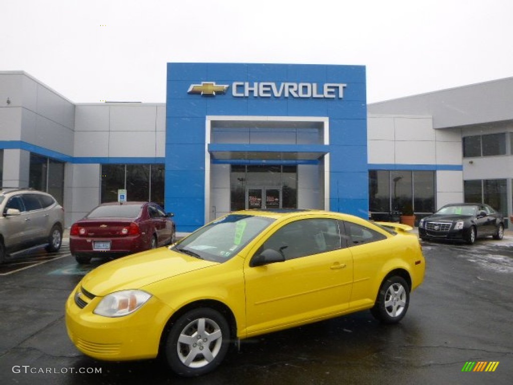 2005 Cobalt Coupe - Rally Yellow / Gray photo #1