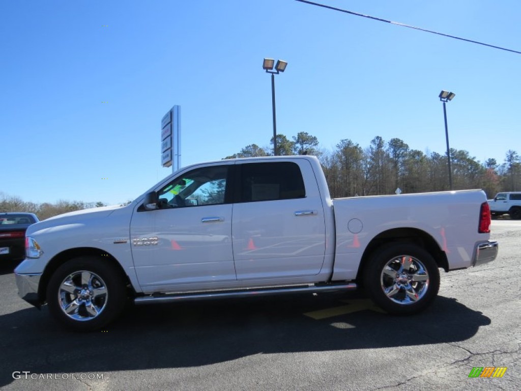 2014 1500 Big Horn Crew Cab - Bright White / Black/Diesel Gray photo #4