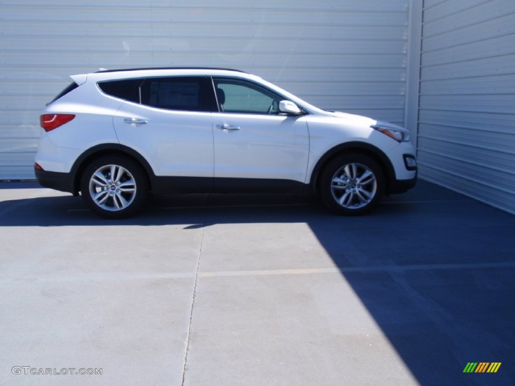 2014 Santa Fe Sport 2.0T FWD - Frost White Pearl / Black photo #3