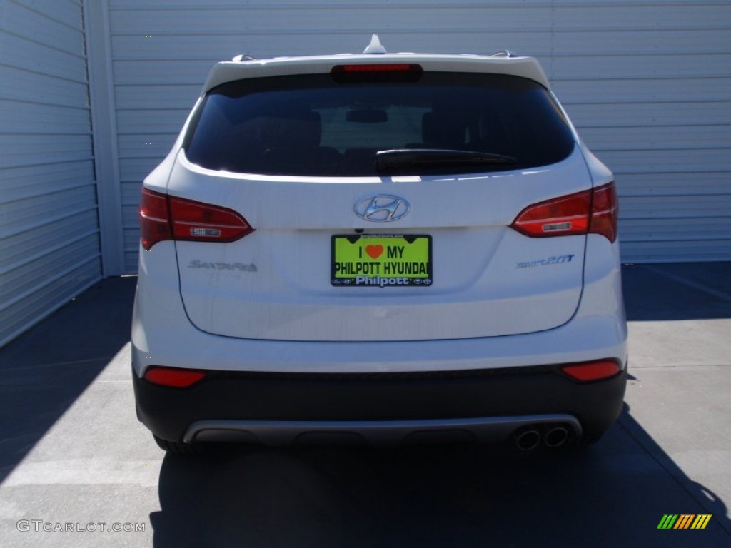2014 Santa Fe Sport 2.0T FWD - Frost White Pearl / Black photo #5