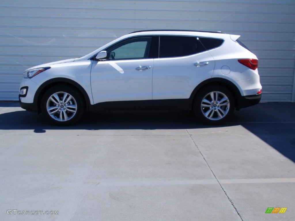 2014 Santa Fe Sport 2.0T FWD - Frost White Pearl / Black photo #6