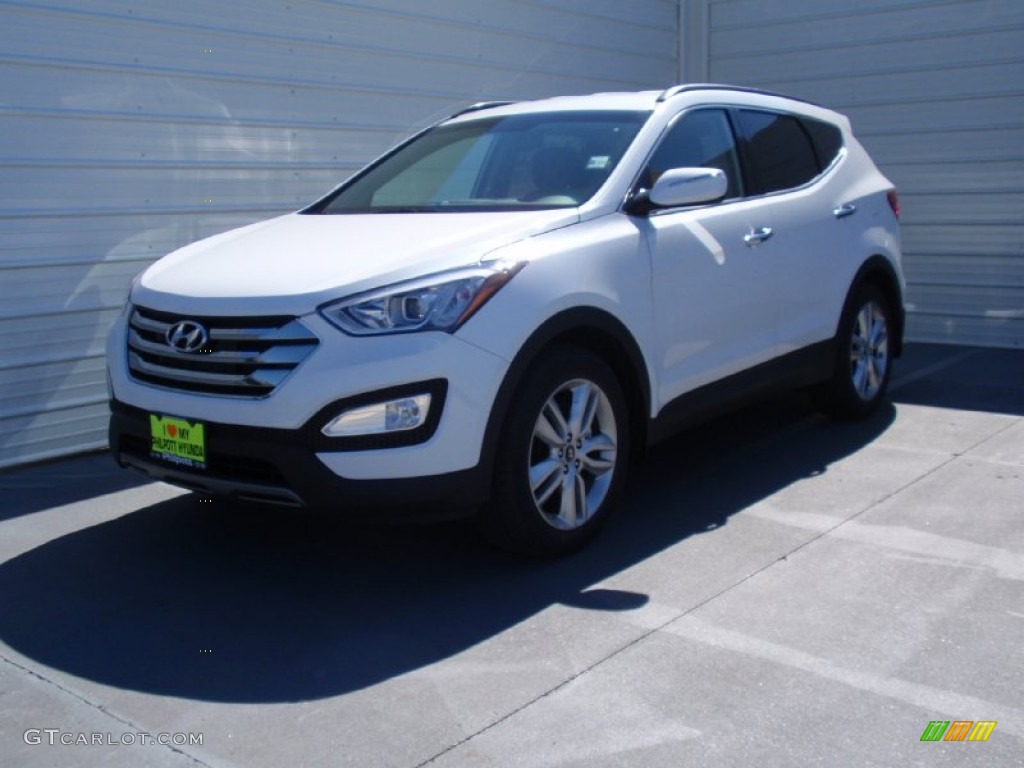 2014 Santa Fe Sport 2.0T FWD - Frost White Pearl / Black photo #7