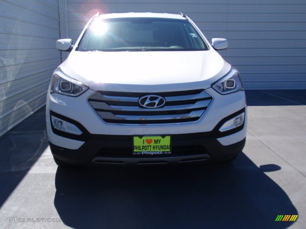 2014 Santa Fe Sport 2.0T FWD - Frost White Pearl / Black photo #8