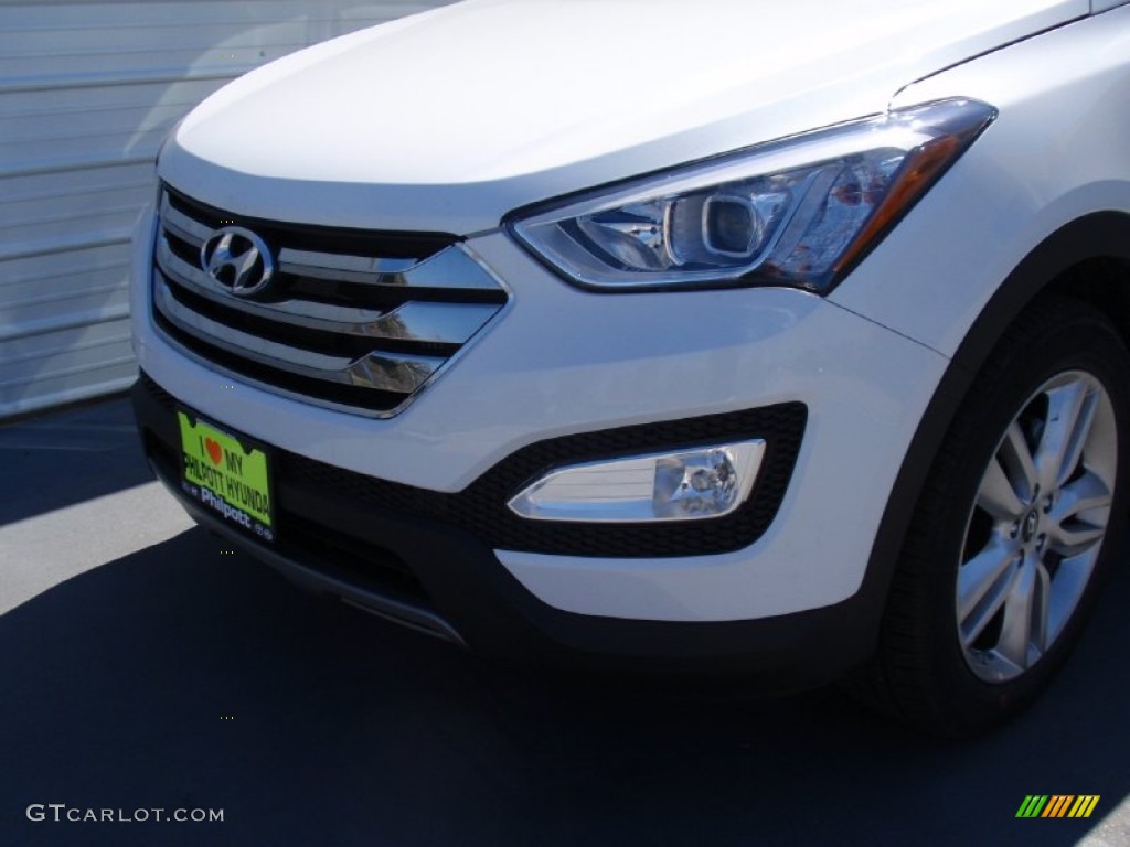 2014 Santa Fe Sport 2.0T FWD - Frost White Pearl / Black photo #11