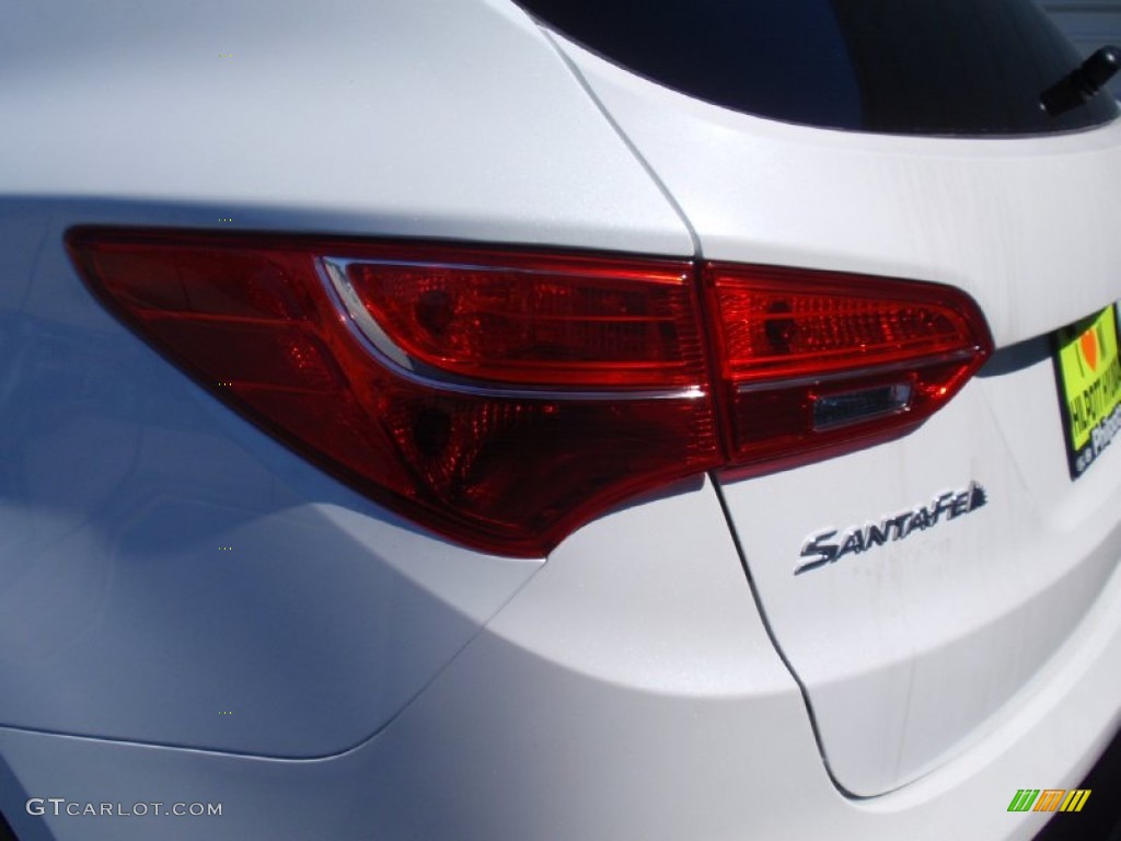 2014 Santa Fe Sport 2.0T FWD - Frost White Pearl / Black photo #13