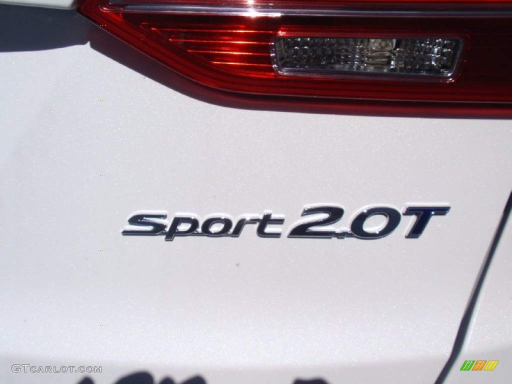 2014 Santa Fe Sport 2.0T FWD - Frost White Pearl / Black photo #15