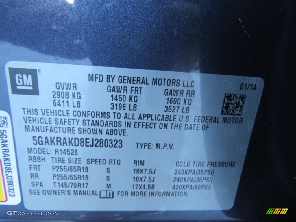2014 Enclave Convenience - Atlantis Blue Metallic / Titanium photo #17