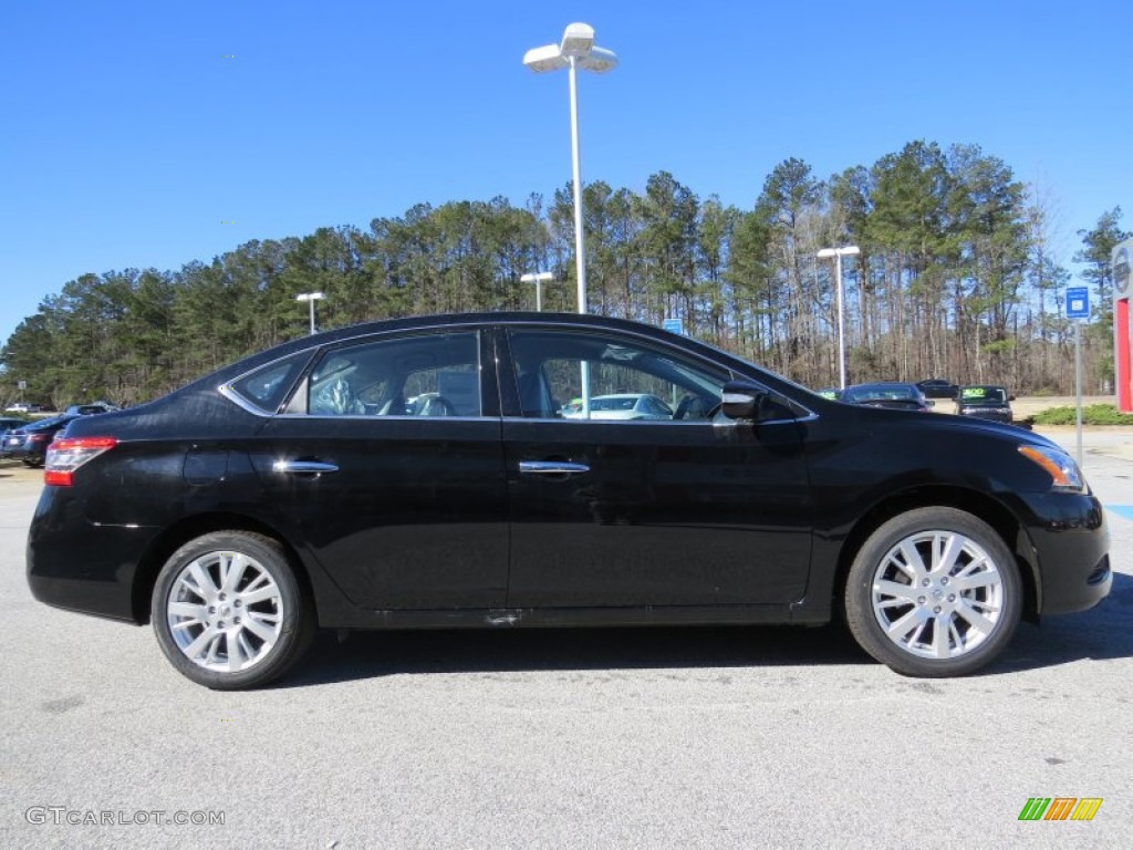 2014 Sentra SL - Super Black / Charcoal photo #6