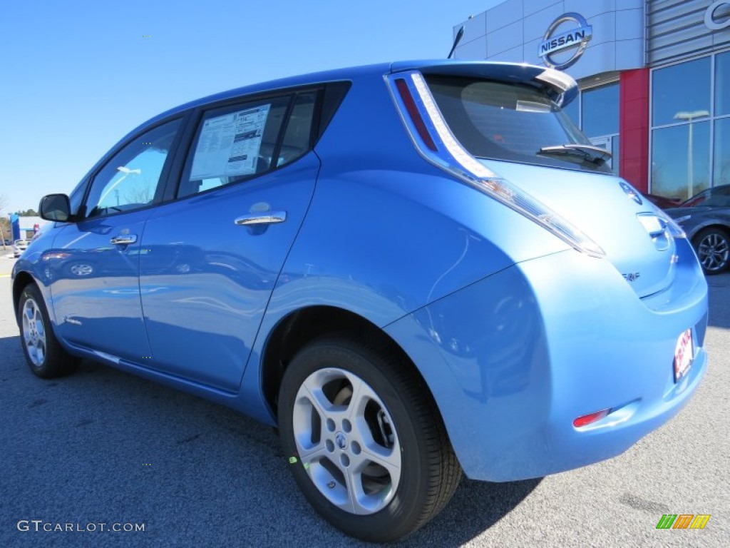 2014 LEAF SV - Blue Ocean / Black photo #3