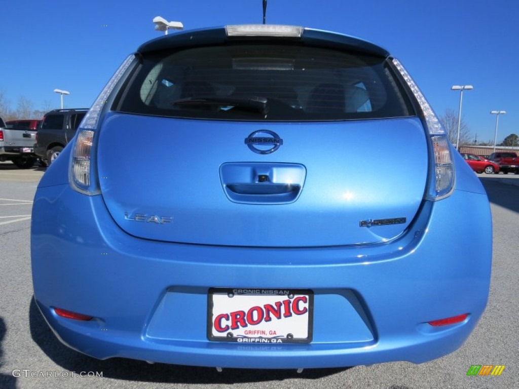 2014 LEAF SV - Blue Ocean / Black photo #4