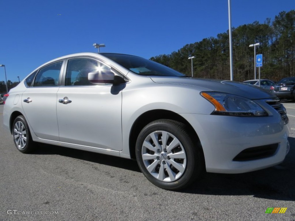 2014 Sentra S - Brilliant Silver / Charcoal photo #7