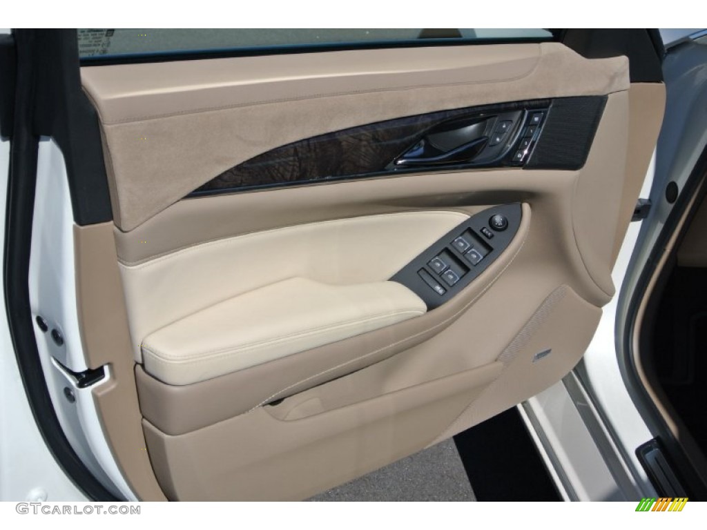 2014 Cadillac CTS Sedan Light Cashmere/Medium Cashmere Door Panel Photo #90995910