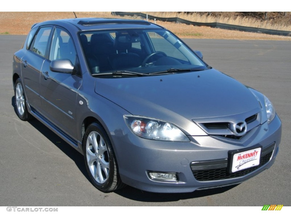 2007 MAZDA3 s Grand Touring Hatchback - Galaxy Gray Mica / Black photo #1