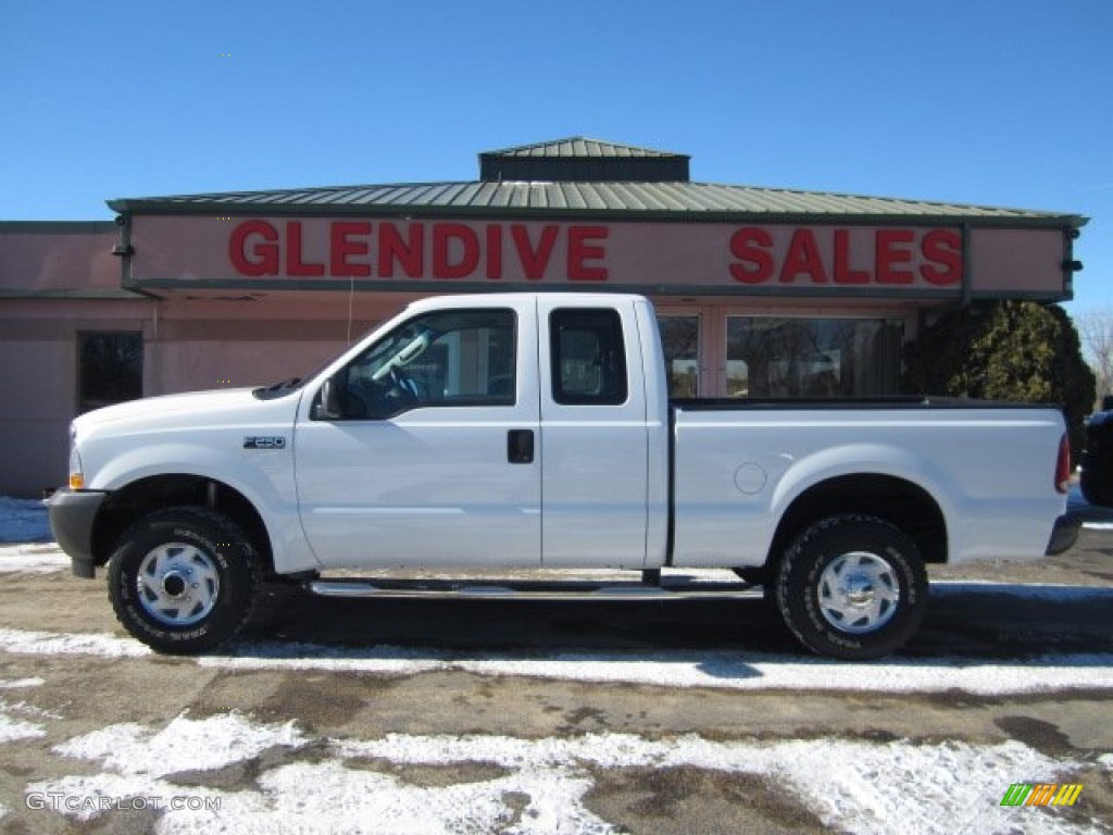 2004 F250 Super Duty XL SuperCab 4x4 - Oxford White / Medium Flint photo #20