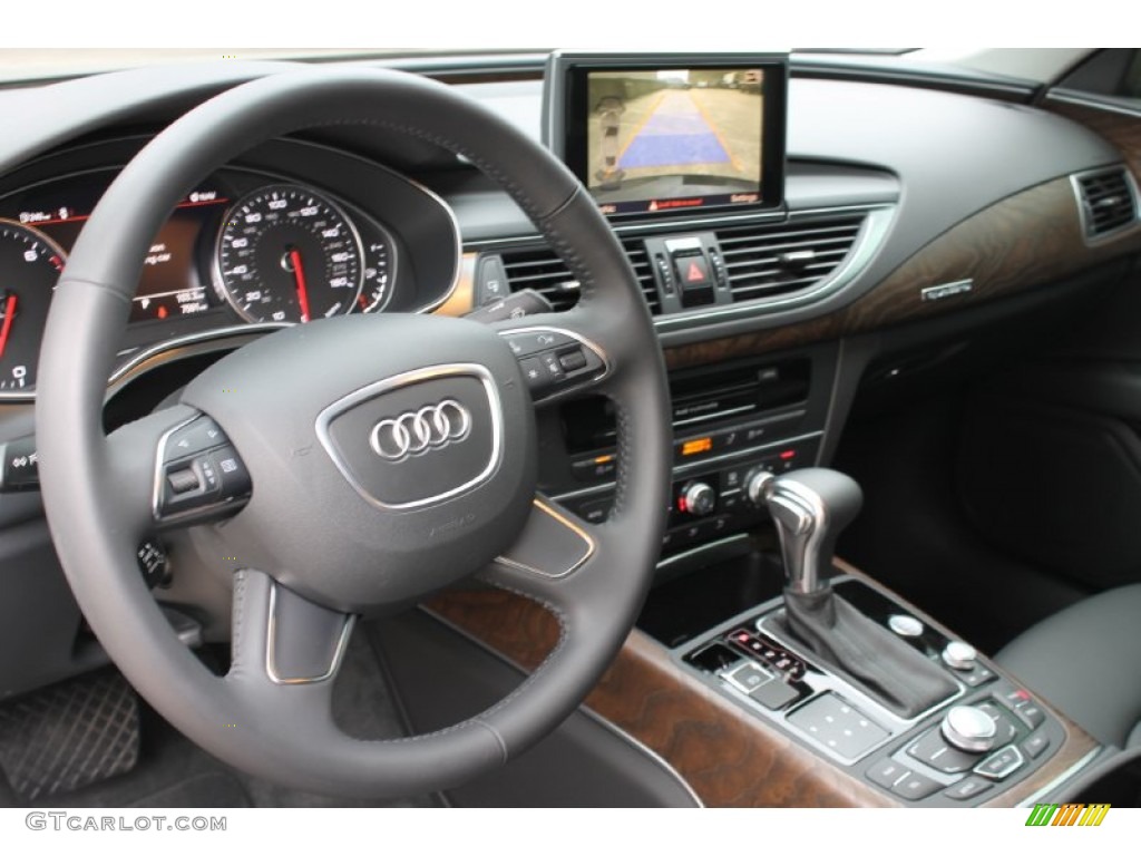 2014 Audi A7 3.0T quattro Premium Plus Black Dashboard Photo #91000701