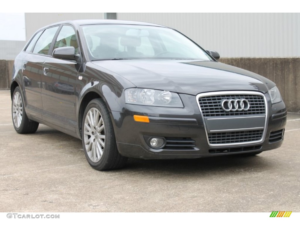 2007 A3 2.0T - Lava Grey Pearl Effect / Light Grey photo #1