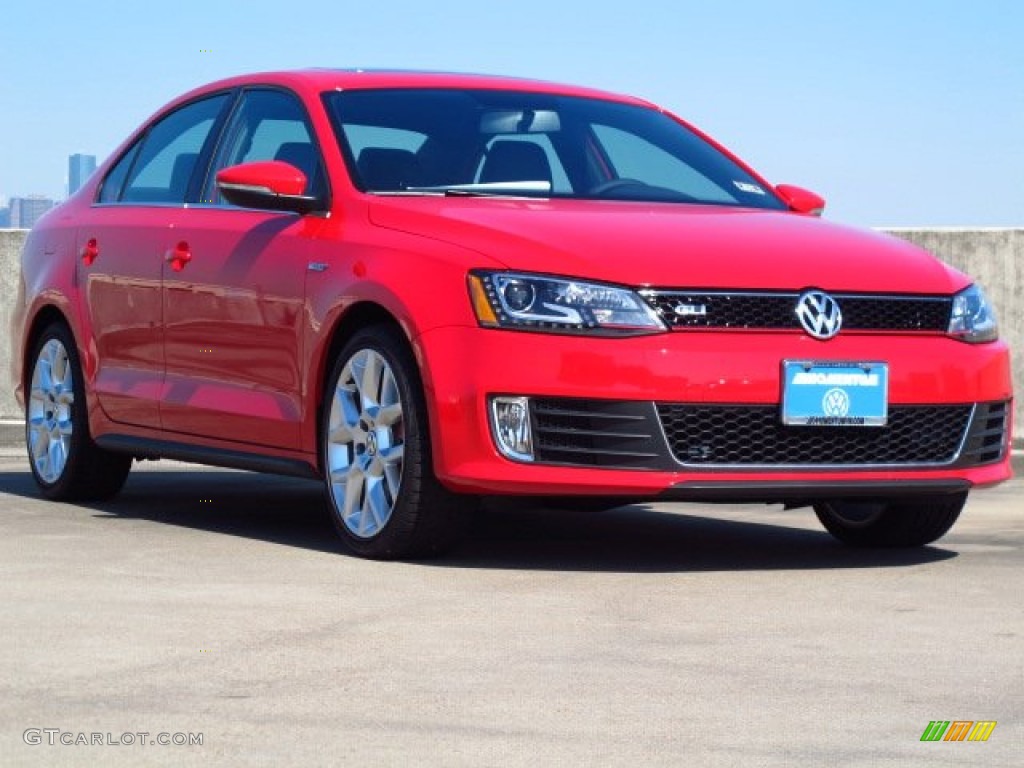 2014 Jetta GLI Autobahn - Tornado Red / Titan Black photo #1