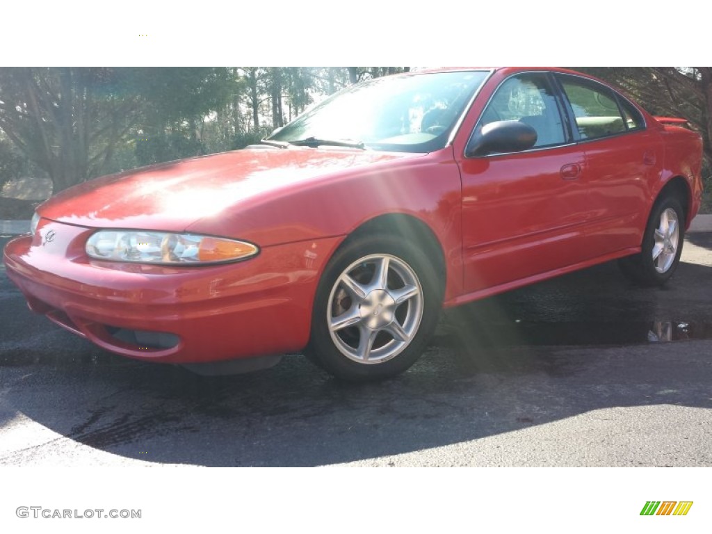 2004 Alero GL1 Sedan - Bright Red / Pewter photo #1