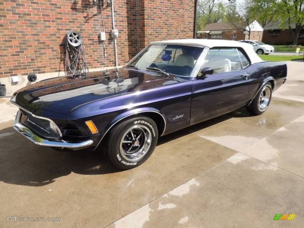 1970 Mustang Convertible - Plum Purple / White photo #1