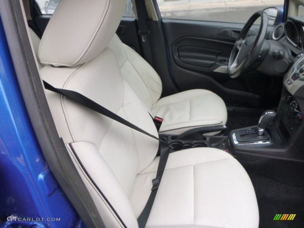 2011 Fiesta SES Hatchback - Blue Flame Metallic / Cashmere/Charcoal Black Leather photo #10