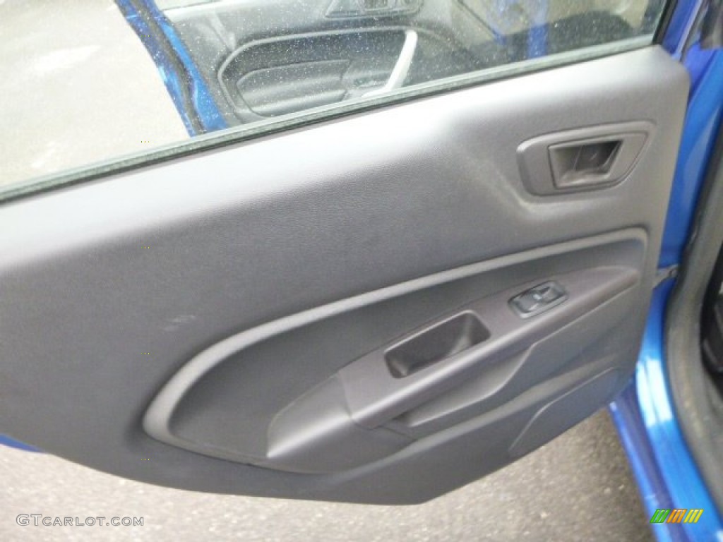 2011 Fiesta SES Hatchback - Blue Flame Metallic / Cashmere/Charcoal Black Leather photo #18