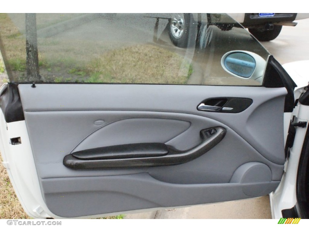 2004 BMW M3 Coupe Grey Door Panel Photo #91010414