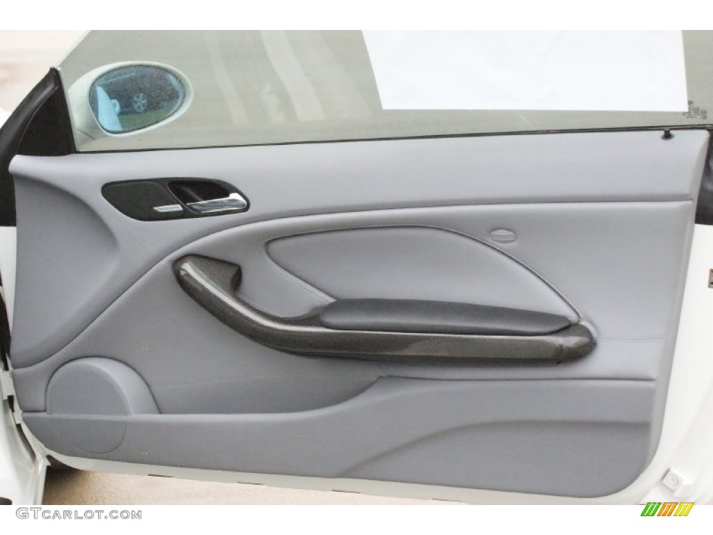 2004 BMW M3 Coupe Grey Door Panel Photo #91010501