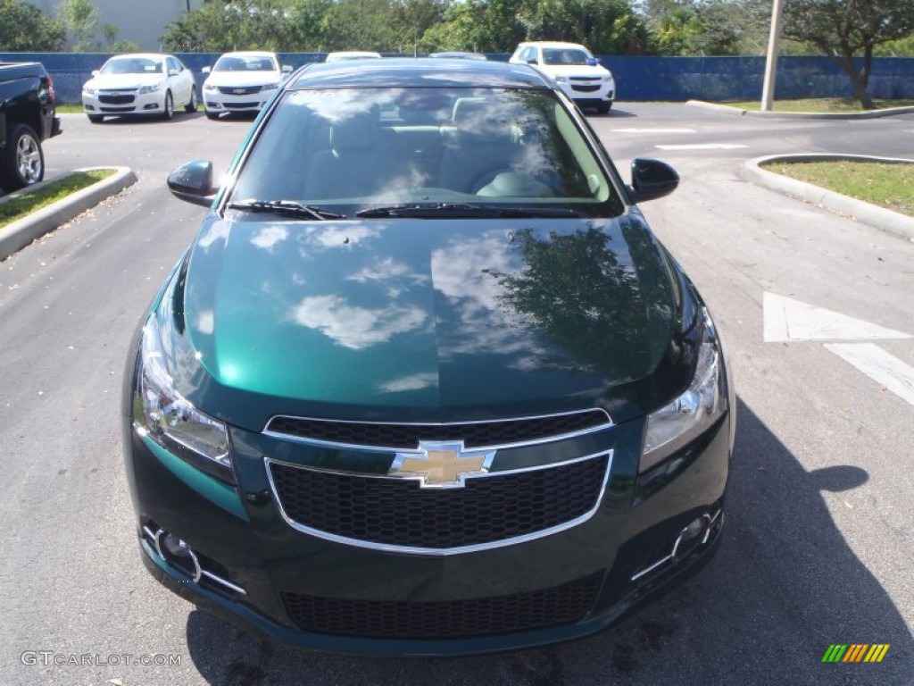 2014 Cruze LTZ - Rainforest Green Metallic / Cocoa/Light Neutral photo #2