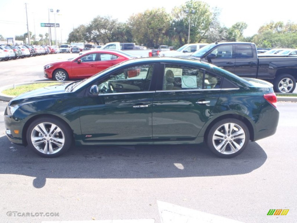2014 Cruze LTZ - Rainforest Green Metallic / Cocoa/Light Neutral photo #3