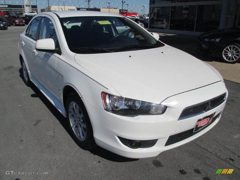 2010 Lancer ES - Wicked White Metallic / Black photo #1