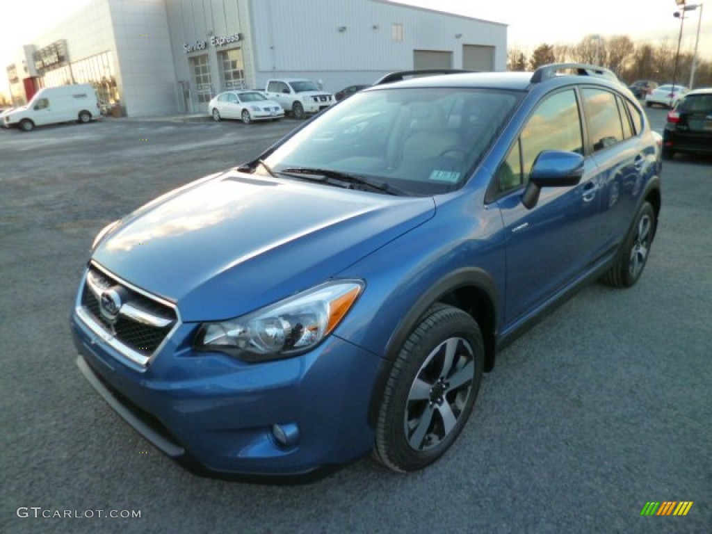 2014 XV Crosstrek Hybrid - Quartz Blue Pearl / Ivory photo #3