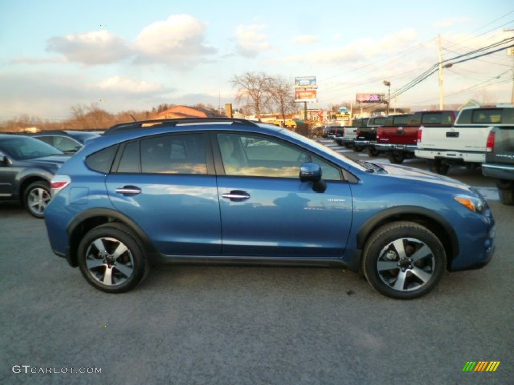 2014 XV Crosstrek Hybrid - Quartz Blue Pearl / Ivory photo #8