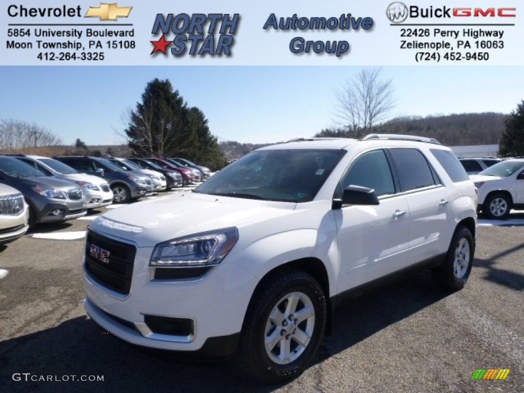 2014 Acadia SLE AWD - Summit White / Ebony photo #1