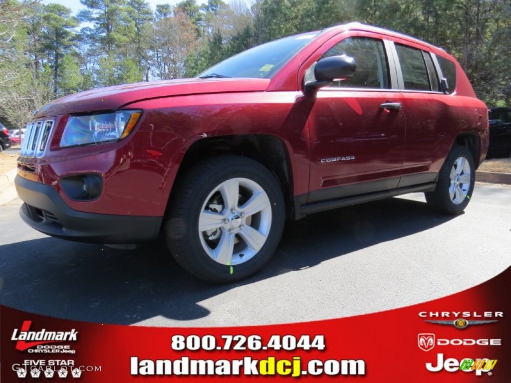 2014 Compass Sport - Deep Cherry Red Crystal Pearl / Dark Slate Gray photo #1