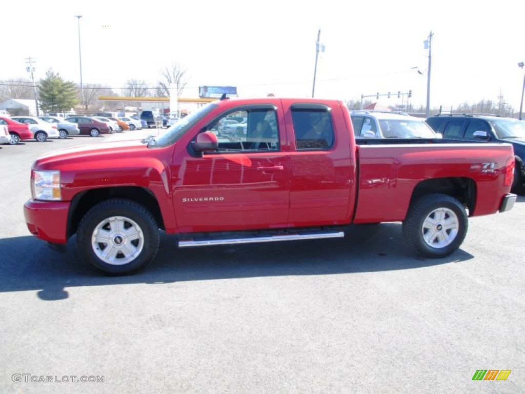 2011 Silverado 1500 LTZ Extended Cab 4x4 - Victory Red / Ebony photo #4