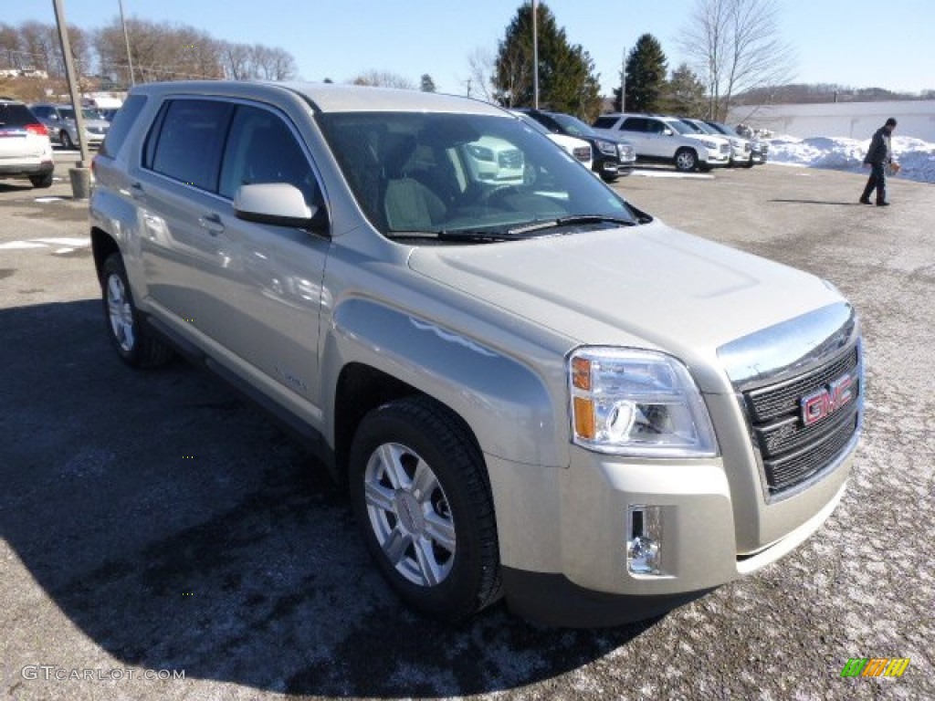 Champagne Silver Metallic 2014 GMC Terrain SLE AWD Exterior Photo #91014800