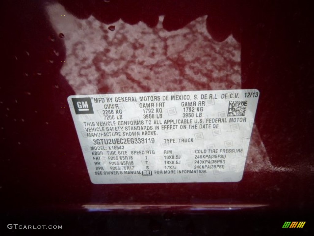 2014 Sierra 1500 SLE Crew Cab 4x4 - Sonoma Red Metallic / Jet Black photo #20