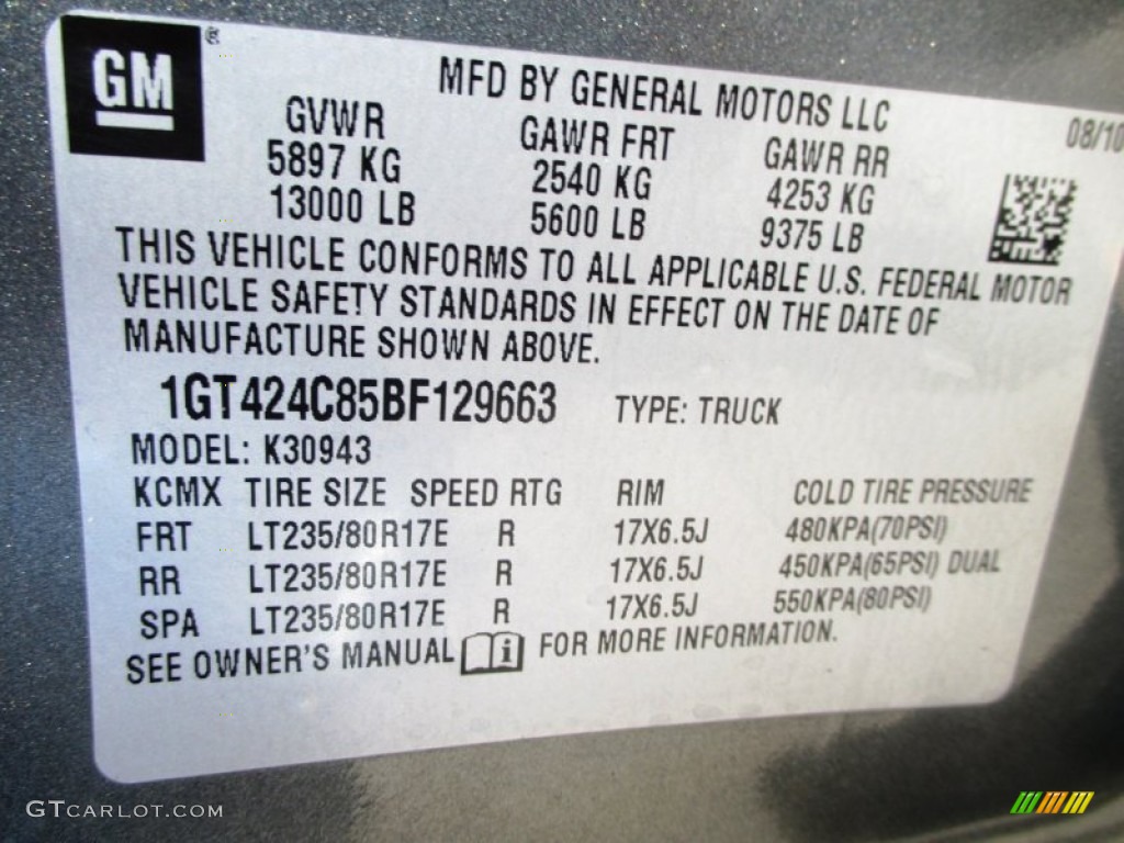 2011 Sierra 3500HD SLT Crew Cab 4x4 - Gray Green Metallic / Light Cashmere/Dark Cashmere photo #6