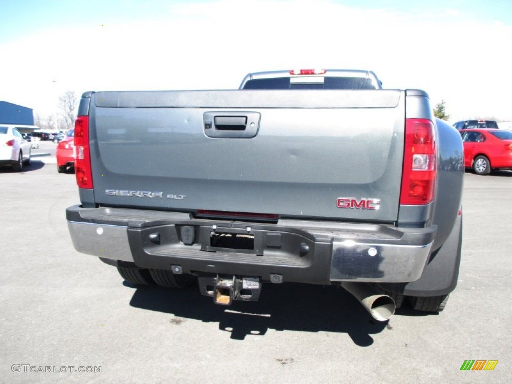 2011 Sierra 3500HD SLT Crew Cab 4x4 - Gray Green Metallic / Light Cashmere/Dark Cashmere photo #33