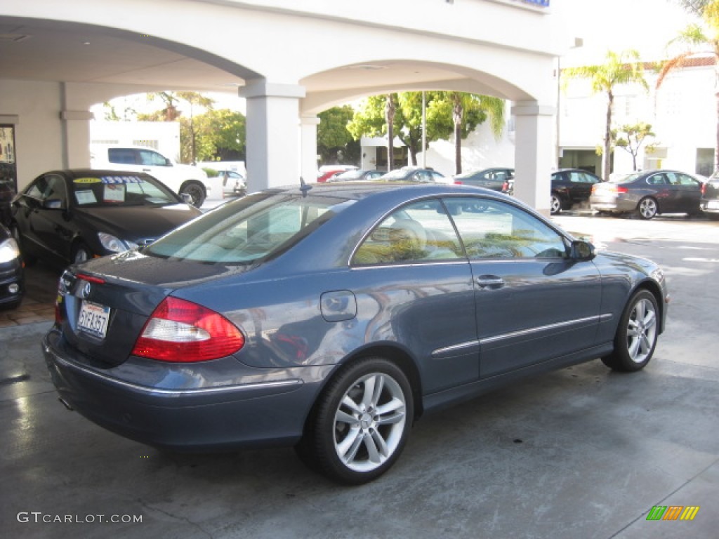 2007 CLK 350 Coupe - Cadet Blue Metallic / Stone photo #2